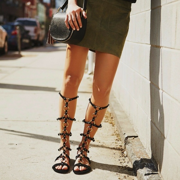 New Free People Road Trip Tall Gladiator Sandals - Picture 2 of 8